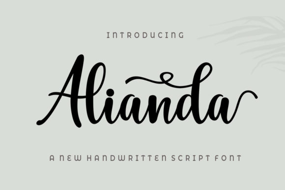 Alianda Script Font for Handmade Crafts and Product Labels