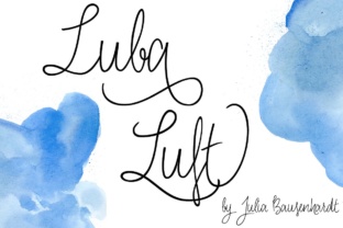 Luba Luft Font: Airy Script for Organic Branding