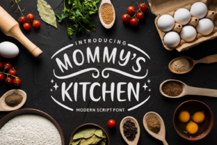 Mommy s Kitchen Font for Handmade Crafts and Labels