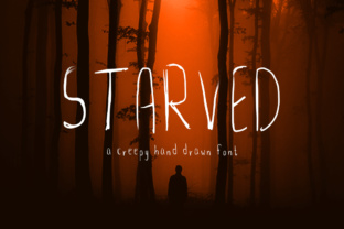 Starved Font: A Hand Drawn Typeface for Horror Branding