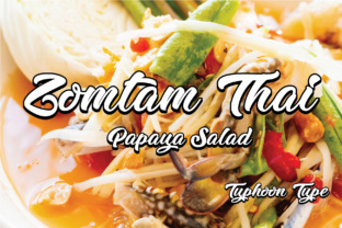 Zomtam Thai Font for Handmade Products and Displays